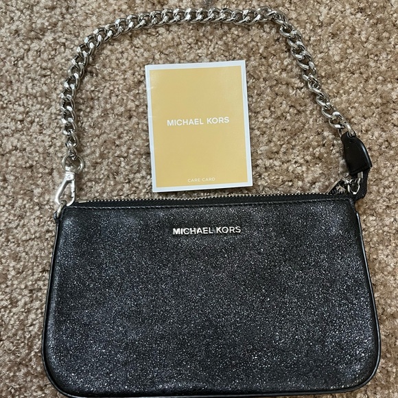 Michael Kors small black glitter handbag - Picture 1 of 1